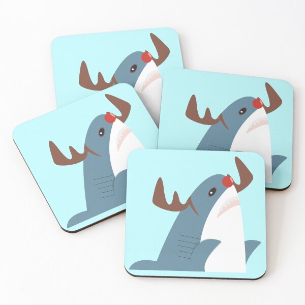 Item preview, Blue Shark the Red-nosed Reindeer designed and sold by RachelAtelierSG.