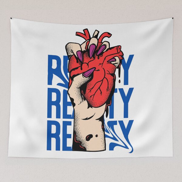 Item preview, Red and Blue Heart Streetwear  designed and sold by Zonev.