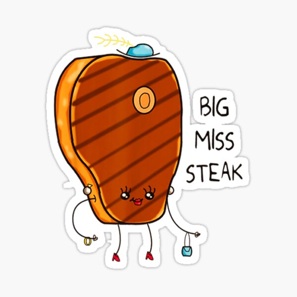 big miss steak meme transparent version Throw Pillow for Sale by