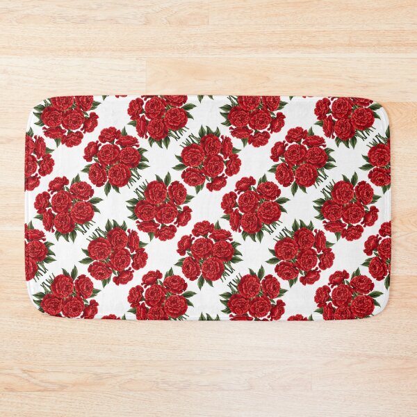 Item preview, Red Carnation Flowers Seamless Pattern  designed and sold by Petalandfur.