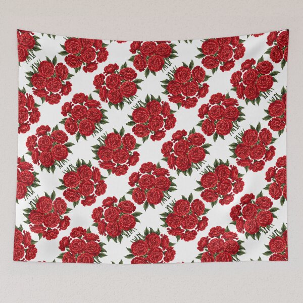 Item preview, Red Carnation Flowers Seamless Pattern  designed and sold by Petalandfur.