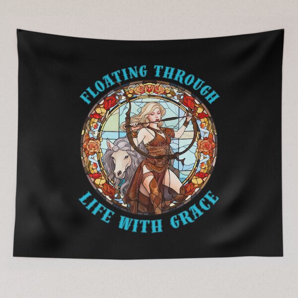 Item preview, Floating Through Life With Grace. pisces quote designed and sold by ZodiacWonders.