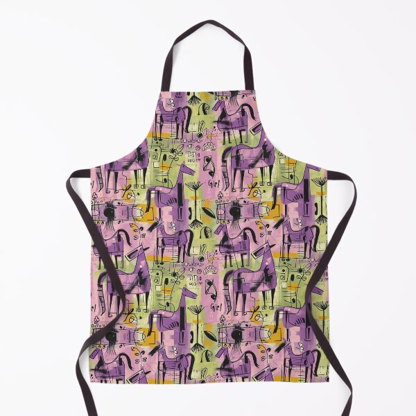 Item preview, Purple Horse Girl Abstract Pattern with Horses designed and sold by FloralZoo.