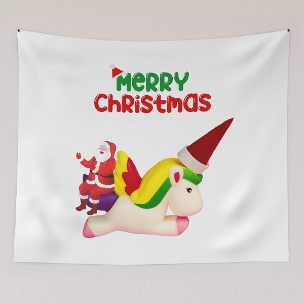 Item preview, Cute Unicorn Head, Rainbow Unicorn Art Feat. Santa Claus For Unicorn Fans designed and sold by haRexia.