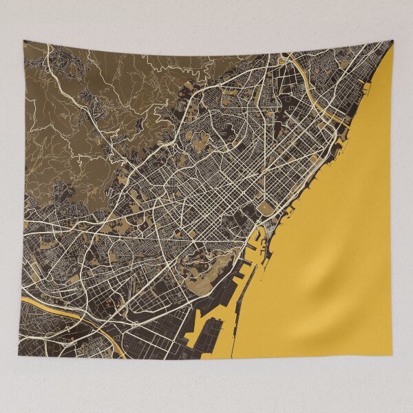 Item preview, Barcelona City Map of Spain - Pastel designed and sold by deMAP.