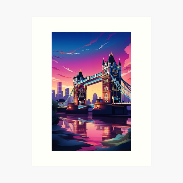 Item preview, A Romantic Evening at Tower Bridge designed and sold by Anuchartl.