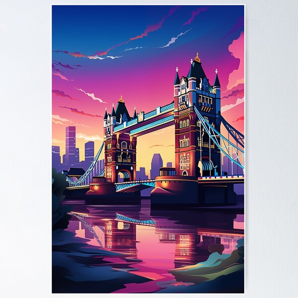 Item preview, A Romantic Evening at Tower Bridge designed and sold by Anuchartl.