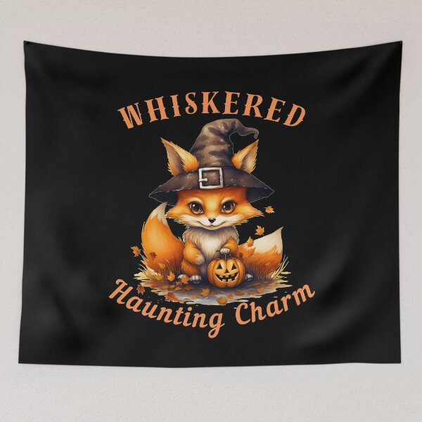 Item preview, Whiskered Haunting Charm. fox watercolor designed and sold by FoxVibes.