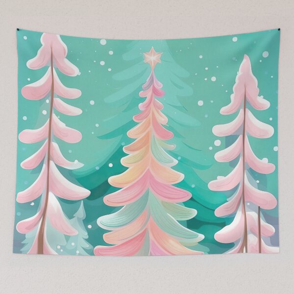 Item preview, Whimsical Winter Wonderland: Pastel Christmas Trees designed and sold by FriskyLemur.
