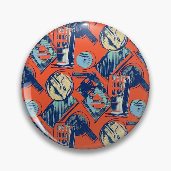 Item preview,  Geometric watercolor orange red designed and sold by Alessandro Remo Mazzoni Remotextiles.