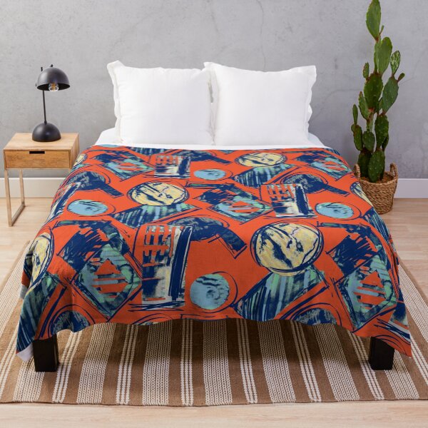 Item preview,  Geometric watercolor orange red designed and sold by Alessandro Remo Mazzoni Remotextiles.