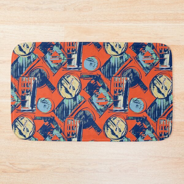 Item preview,  Geometric watercolor orange red designed and sold by Alessandro Remo Mazzoni Remotextiles.
