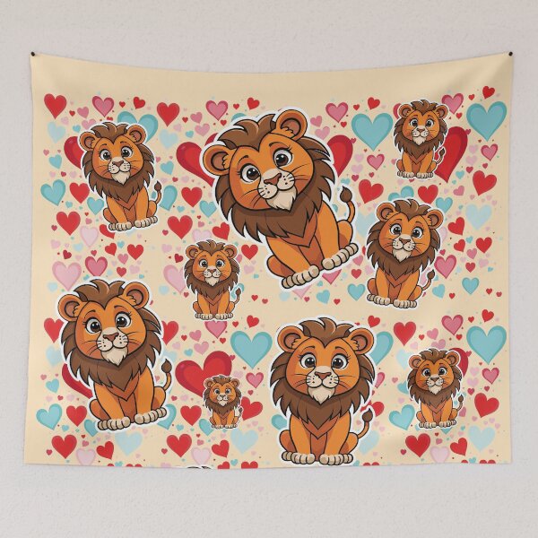 Item preview, Lion and Hearts designed and sold by karsivenco.