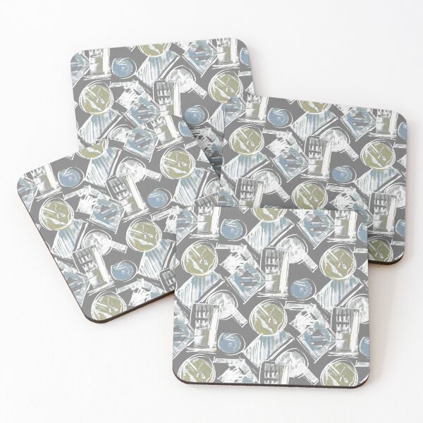 Item preview, Copy of Geometric watercolor gray blue light designed and sold by Alessandro Remo Mazzoni Remotextiles.