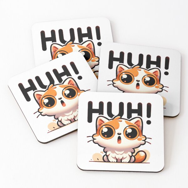 Item preview, Huh Cat Meme Sticker: Puzzled Kitty designed and sold by NexaArts.