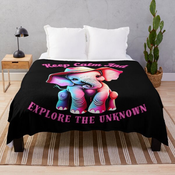 Item preview, Keep Calm And Explore The Unknown. elephant head designed and sold by ElephantVibes.