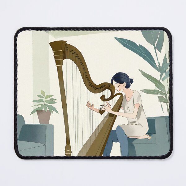 Item preview, Woman playing the harp designed and sold by LTI-Stickers.