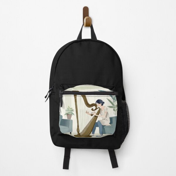 Item preview, Woman playing the harp - sticker designed and sold by LTI-Stickers.