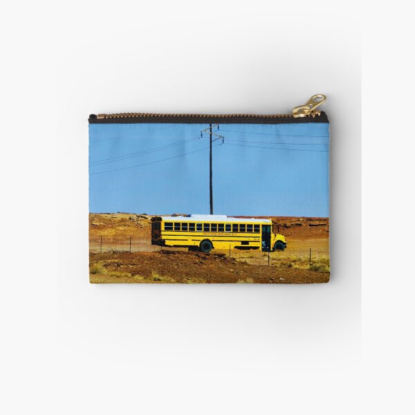 Item preview, yellow American school bus in the desert near Tuba City, Arizona designed and sold by RoyalTarget.