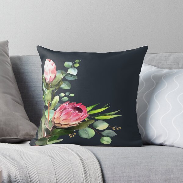 bush blue Throw Pillow