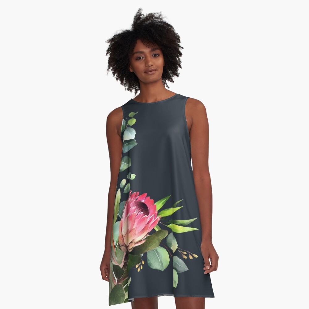 bush blue A-Line Dress