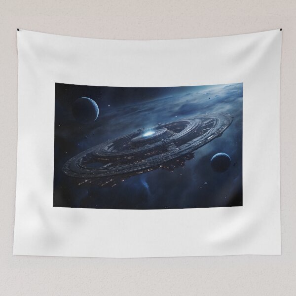 Item preview, Ringed Space Station Sci Fi Art designed and sold by PeteRascal.