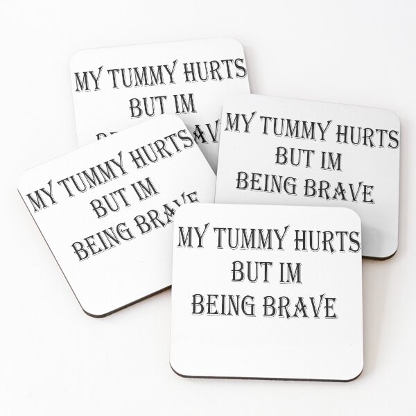 Item preview, my tummy hurts but im being brave stickers designed and sold by Ayoubtl2006.
