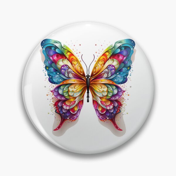 Item preview, Fluttering Elegance: Embrace the Vibrance of Our Rainbow Butterfly Design - Unleash Colorful Freedom on Redbubble! designed and sold by Ignorant-Artist.
