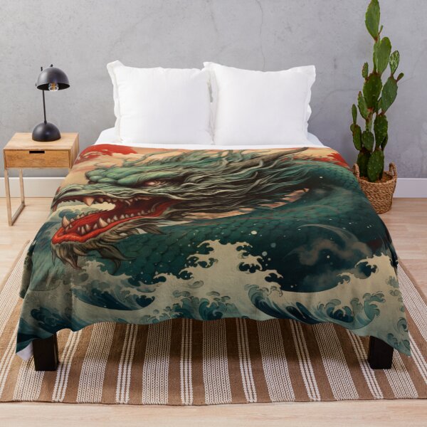 Item preview, Japanese Hokusai Style Sea Serpent designed and sold by whitecat23.