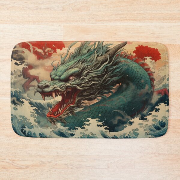 Item preview, Japanese Hokusai Style Sea Serpent designed and sold by whitecat23.