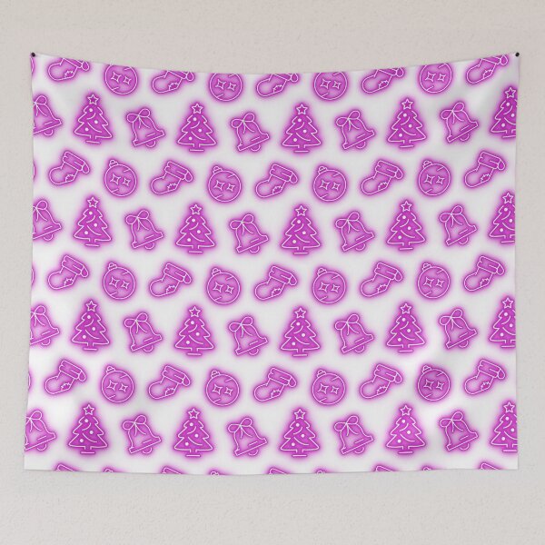 Item preview, Neon Pink Christmas designed and sold by Pixels2Patterns.