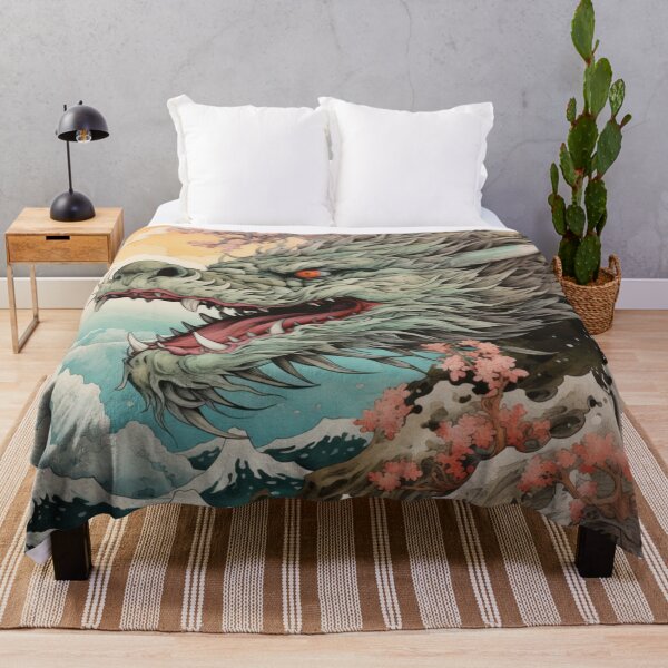 Item preview, Japanese Hokusai Style Dragon designed and sold by whitecat23.