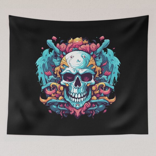 Item preview, American Traditional Cartoon Skull designed and sold by Goku Creations.