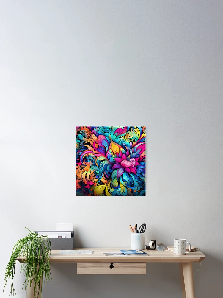 Thumbnail 2 of 3, Poster, Chromatic Bloom designed and sold by RokansDesign.