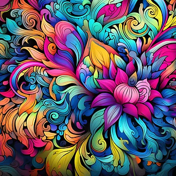 Artwork thumbnail, Chromatic Bloom by RokansDesign
