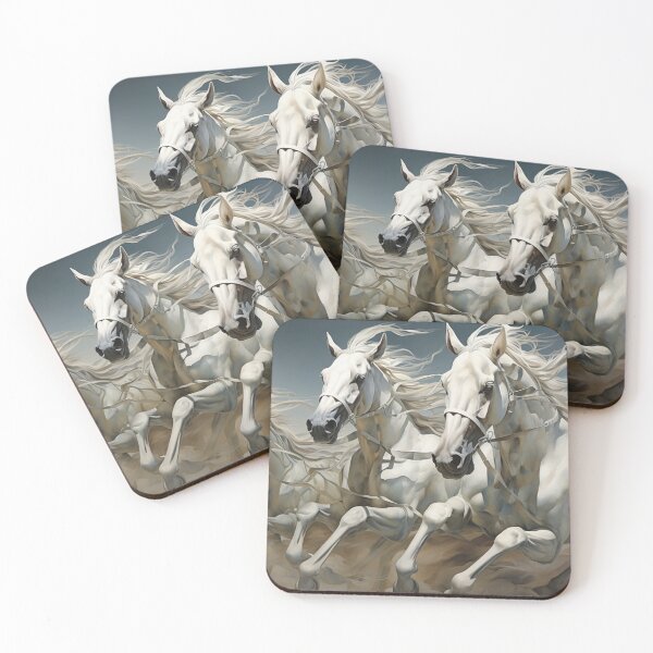 Item preview, Galloping White Horses designed and sold by whitecat23.