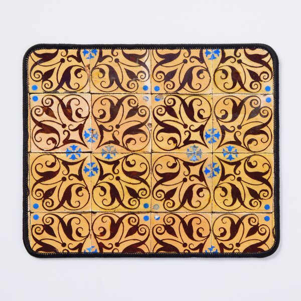 Item preview, Portuguese Azulejos Brown Swirl on Orange Ovar designed and sold by Julie Dawn Fox.