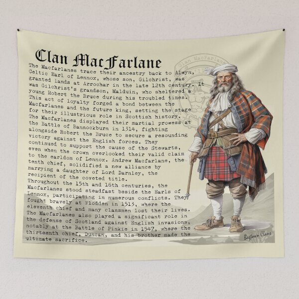 Item preview, MacFarlane Scottish Clan History  designed and sold by BagTown Clans.