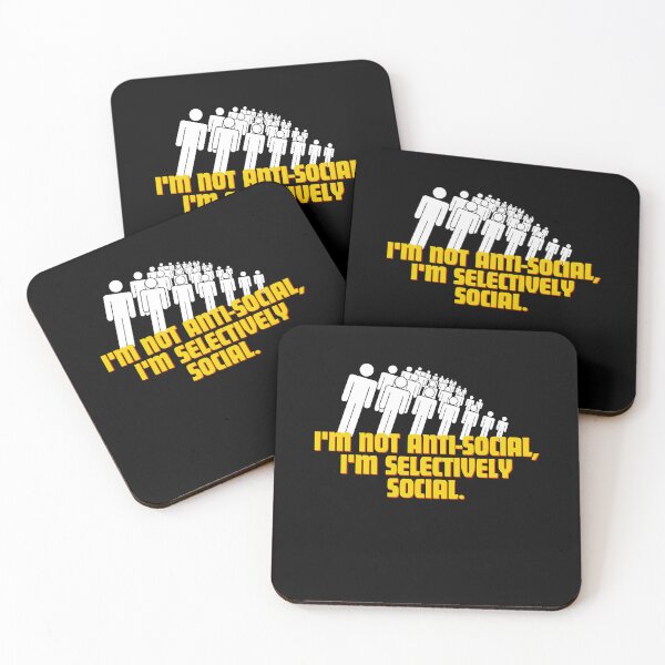 Item preview, I'm not anti-social, I'm selectively social. designed and sold by Reichcorp.