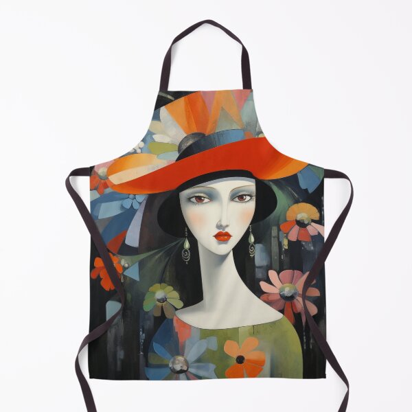 Item preview, Woman Wearing Floral Hat designed and sold by whitecat23.