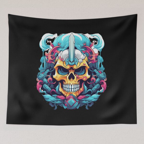 Item preview, American Traditional Cartoon Skull designed and sold by Goku Creations.