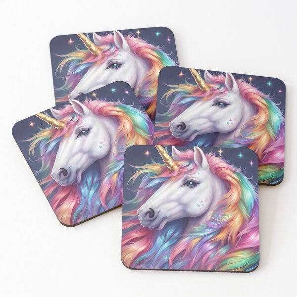 Item preview, Cute Unicorn Head, Rainbow Unicorn Art For Unicorn Fans designed and sold by haRexia.