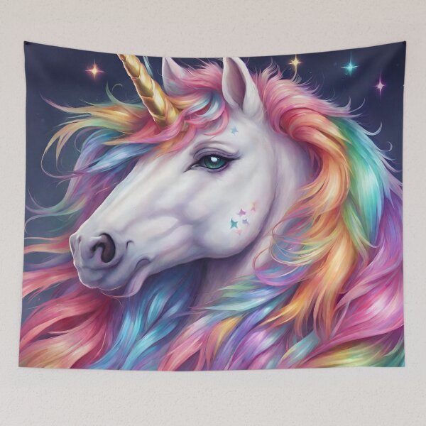 Item preview, Cute Unicorn Head, Rainbow Unicorn Art For Unicorn Fans designed and sold by haRexia.