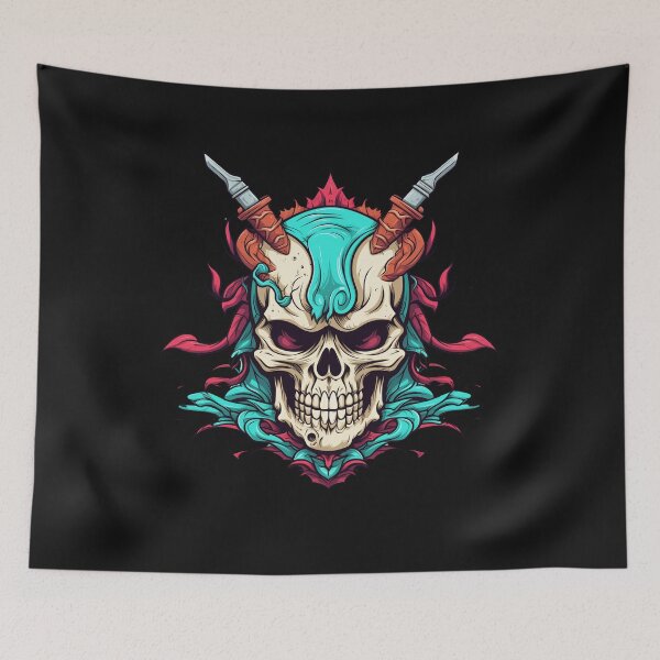 Item preview, American Traditional Cartoon Skull designed and sold by Goku Creations.