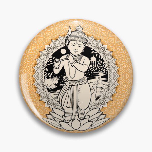 Item preview, Little Krishna - Monochrome designed and sold by WVortex.