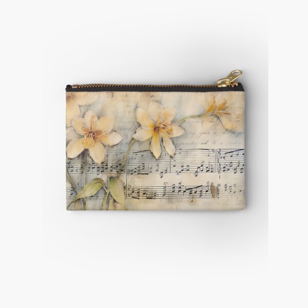 Item preview, Melodic Blooms: Musical Notes and Floral Patterns on Mugs designed and sold by Creation Artful.