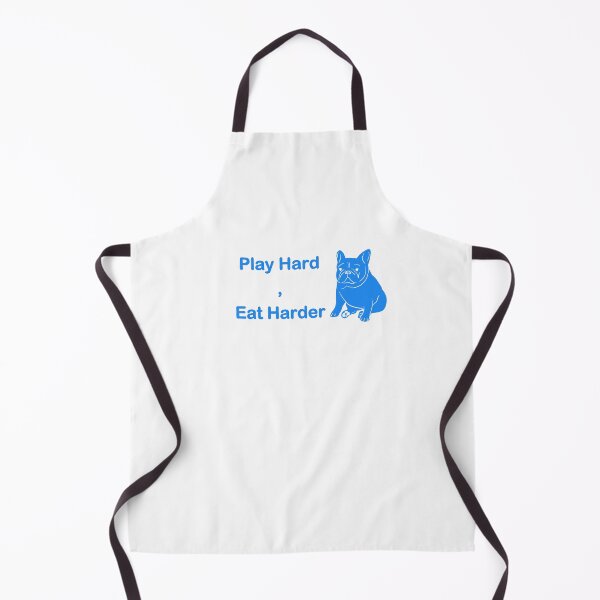 Item preview, Play Hard,Eat Harder Adorable French BullDog white and blue minimal design designed and sold by lazycat14.