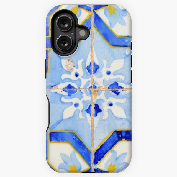 Vista previa del artículo con la obra «Azulejos portugueses. Fondo y flores azules», diseñado y vendido por Julie Dawn Fox.