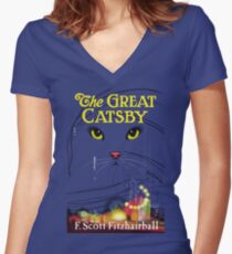 The Great Catsby Women's Fitted V-Neck T-Shirt