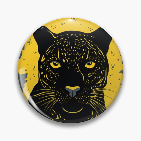 Item preview, Panther & Floral Folk Art Graphic designed and sold by GrinGalore.
